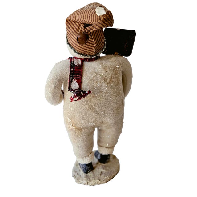 Vintage Large-Scale Primitive Folk Art Snowman Figurines by Cody Foster - Set of 3 For Sale - Image 10 of 18