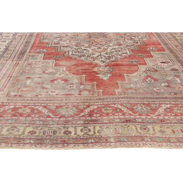 Vintage Turkish Oushak Rug, 06'05 X 10'10 For Sale - Image 4 of 10