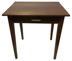 Antique Rustic Walnut 1-Drawer Table