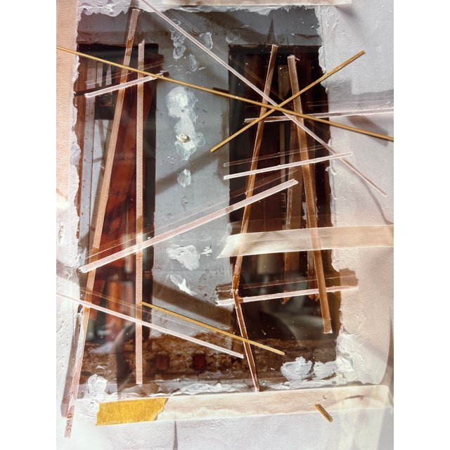 Postmodern 1983 Vintage Mixed Media "Arbitrary Placement” Wall Art Painting by Dee Ann Devine For Sale - Image 3 of 12