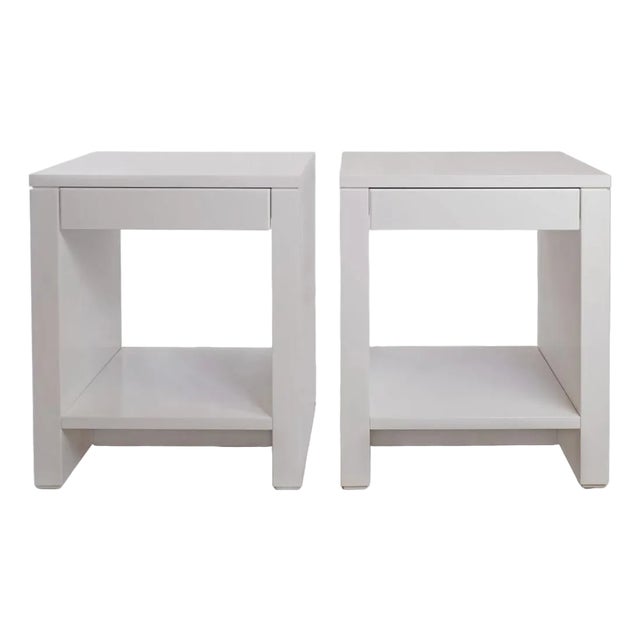 Villa & House Morgan 1 Drawer Side Tables, Pair Of For Sale