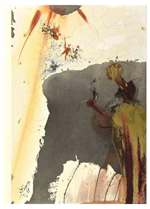 Salvador Dalí, De Petra Exivit Aqua, Lithograph, 1964