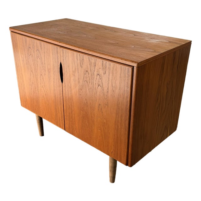 Vintage Danish Modern Teak Apartment-Sized Sideboard Credenza, Circa 1960's Mid Century For Sale