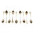 Early-Mid 20th Century Norwegian Set of 9 Gilt 830 Standard Silver Coffee Spoons For Sale