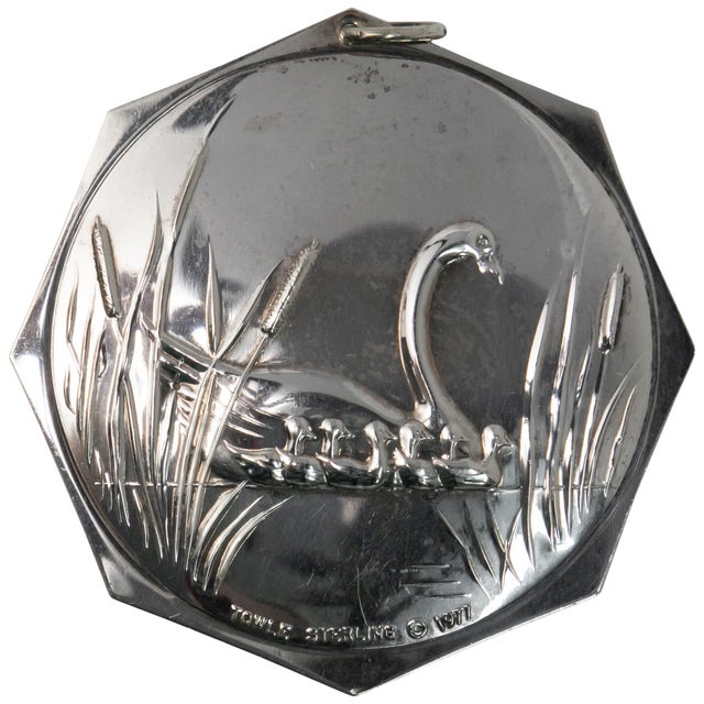 1977 Towle Sterling Seven Swans a Swimming Ornament For Sale - Image 9 of 9
