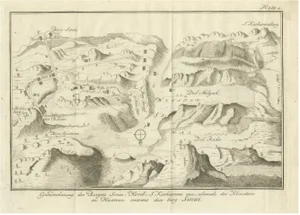 Antique Map of the Sinai Monasteries, 1776
