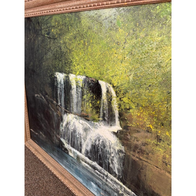 Late 20th Century Waterfall Painting, Framed For Sale In New York - Image 6 of 8