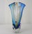 Hand-crafted Modern Art Glass Vase with tri-color ruffled throat and intricately textured base showcasing the skill of the...