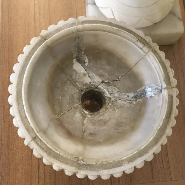 Antique 19th Century Italian Grand Tour Carved Alabaster Marble Vase in the Piranesi Style For Sale - Image 9 of 11