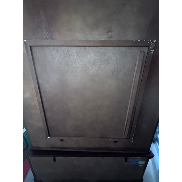 2000s Postmodern Broyhill Vantana Wood Armoire 2 Door Piece Drawer Cabinet Wardrobe Tv Entertainment For Sale - Image 14 of 17