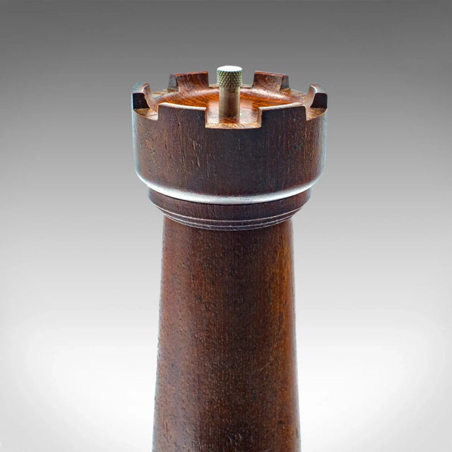 1960s Vintage English Oak Decorative Pepper Grinder For Sale - Image 6 of 9