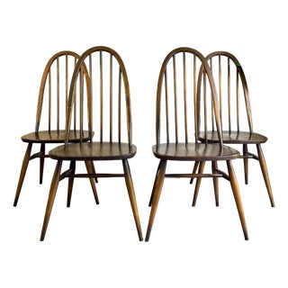 Vintage Windsor Dining Room Chairs by Lucian Ercolani for Ercol, 1980s, Set of 4 For Sale