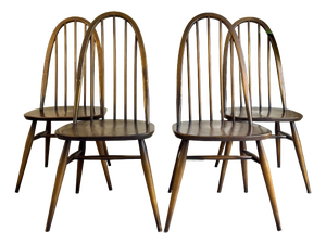 Vintage Windsor Dining Room Chairs by Lucian Ercolani for Ercol, 1980s, Set of 4