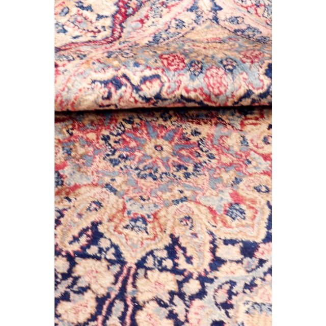Traditional Pasargad Home Antique Lavar Navy Wool Area Rug, 3'10'' X 6' 6'' For Sale - Image 3 of 3