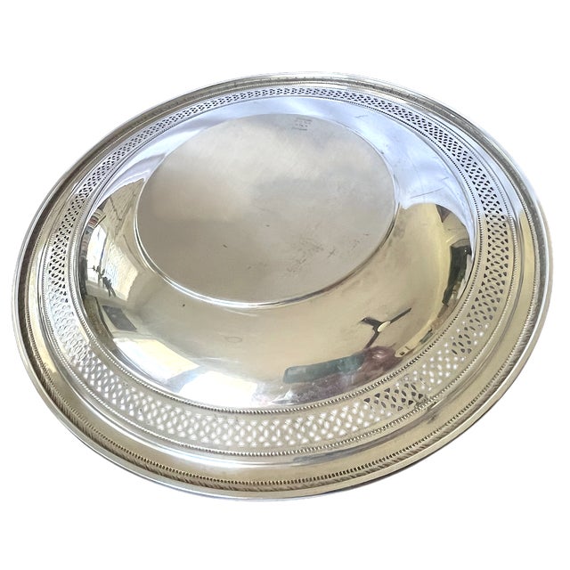 Mid 20th Century 1950s Cartier Sterling Silver Pierced Gallery Tray For Sale - Image 5 of 12