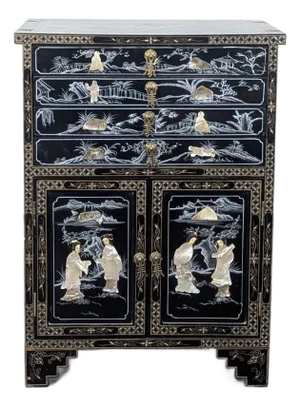 Vintage Lacquered Chinese Cabinet