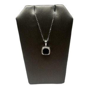 Sapphire & Diamond Necklace in 14kt White Gold – 1.50ctw, 18in, New