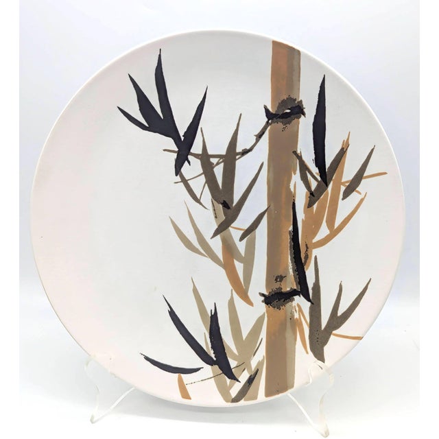 White 1970s Mikasa Vera Neumann Bamboo "Branch" Dinner Plates, Set of 8 For Sale - Image 8 of 11