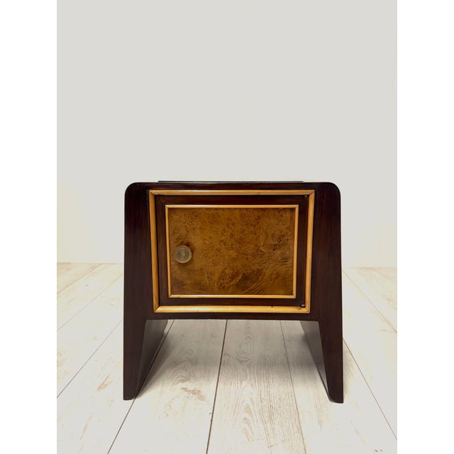 Wood Bedside Tables in the style of to Paolo Buffa, 1950s, Set of 2 For Sale - Image 7 of 16