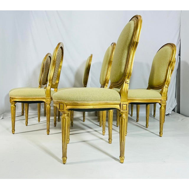 Set of 8 Dining Chairs in the Louis XVI Style by Dennis & Leen, Usa 1980's For Sale In Los Angeles - Image 6 of 12