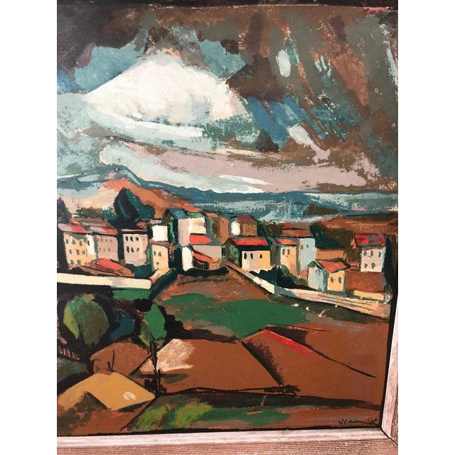 1950s Signed Mid-Century Seriagraph on Board by Maurice De Vlaminck For Sale - Image 5 of 11