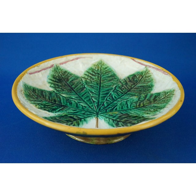 Green Antique Ceramic Plate and Stand from George Jones Factory, 1800s, Set of 2 For Sale - Image 8 of 18