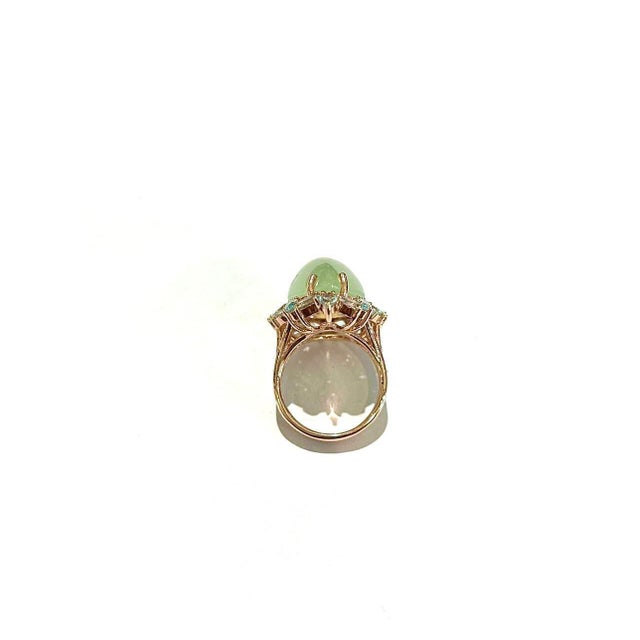 2000 - 2009 Bochic "Capri" Vintage Natural Aquamarine Ring Set In 18K White Gold & Silver For Sale - Image 5 of 18