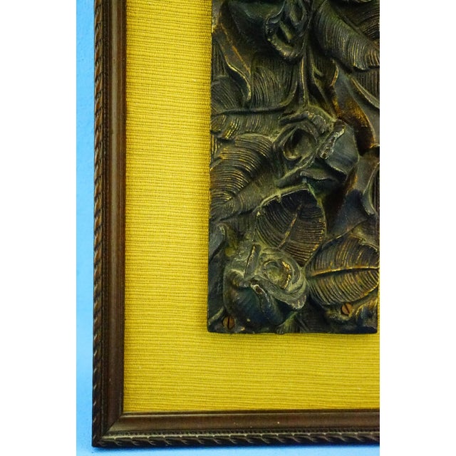 19th Century Art Nouveau Bas-Relief Flowers Panel in Bronze For Sale - Image 18 of 18