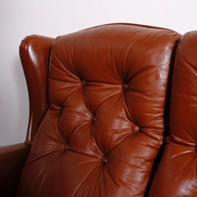 Italian Three-Seater Leather Sofa, 1970s For Sale - Image 6 of 18