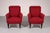 1950s Swedish Victorian Burgundy Fabric Chairs, 1950, Set of 2 For Sale - Image 5 of 13