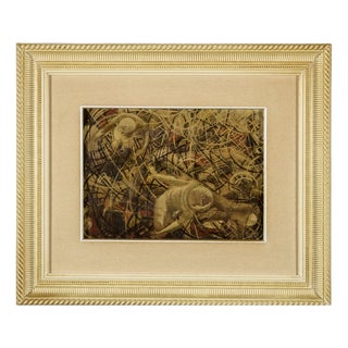 Abstract Composition, 1920s, Oil Painting on Panel, Framed For Sale