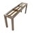 Vintage Brutalist Iron, Brass & Wood Console Table W/ Thick Beveled Glass Insert For Sale - Image 10 of 18