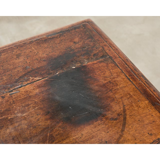 18th Century French Louis XIII Walnut Library Table or Desk For Sale - Image 9 of 18