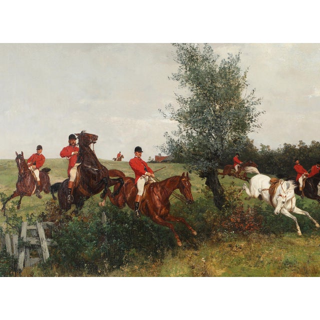 Emil Hünten and Georg Oeder, Parfoce Hunt from 1876, Oil For Sale - Image 8 of 9