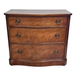 Mid-20th Century Federal Style Mahogany Bowfront Bachelor Chest of Drawers