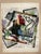 "Untitled 1", abstract expressionist photo collage print by Swedish artist Peter Astrom. Signed Astrom at bottom right...