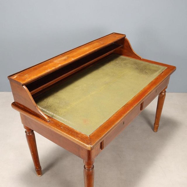Wood Antique Desk in Walnut, 1850s For Sale - Image 7 of 9