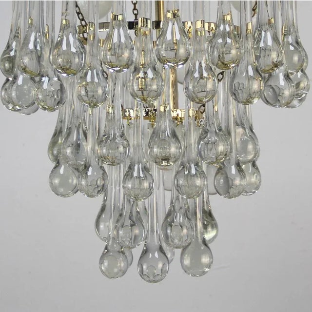 Metal Crystal Tear Drop Ceiling Lamp For Sale - Image 7 of 10