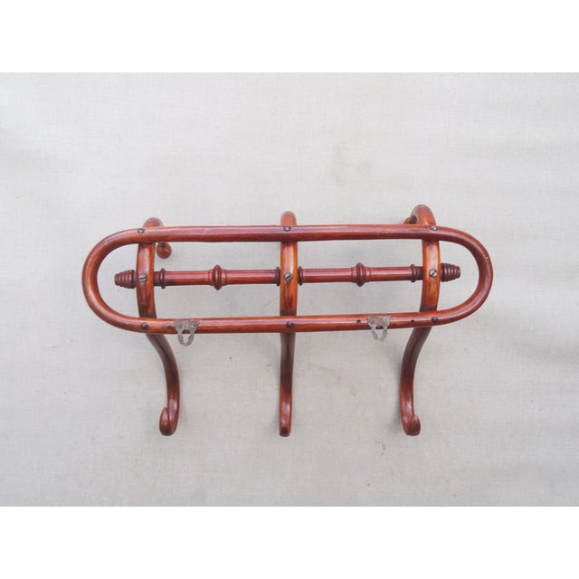 Art Nouveau Wall-Mounted Coat Rack in Bentwood by Kohn, 1905 For Sale - Image 4 of 7