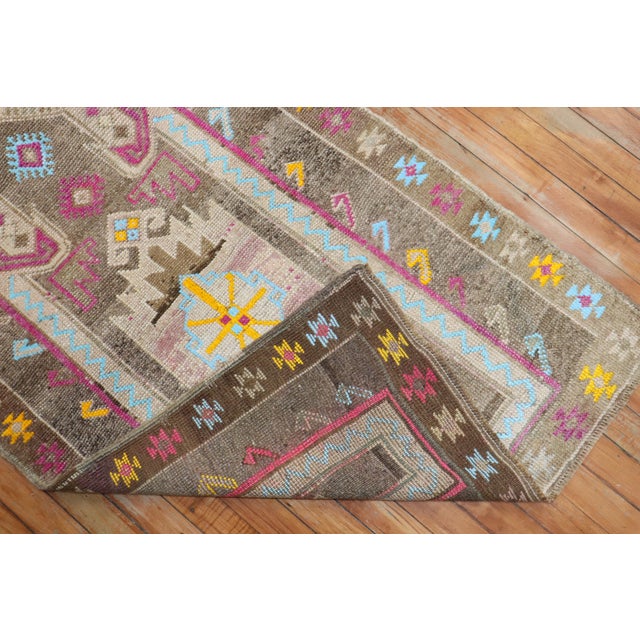 Zabihi Collection Vintage Chocolate Brown Tribal Turkish Prayer Rug - 2'8" x 4'2" For Sale In New York - Image 6 of 7