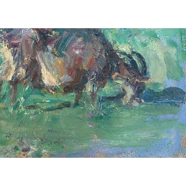 Rural Landscape Painting Original Art Ukrainian Artist Sokolovsky G. 1970s For Sale - Image 6 of 6