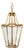 Art Nouveau Style Gilt Metal Three-Light Lantern with Subtle Scrolling Effects For Sale