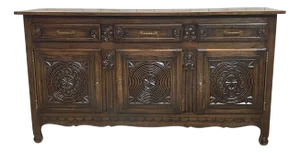 Oak Sideboard in the style of Robert Micheau Vernez, 1950s