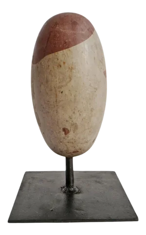 Natural Lingam Stone on Stand