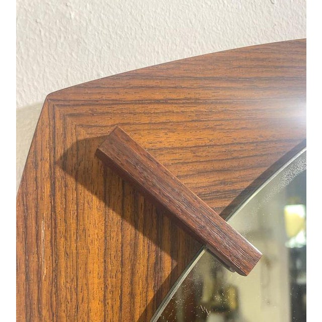 Mid-Century Modern Mirror and Console in Wood, Italy, 1960s, Set of 2 For Sale - Image 4 of 6