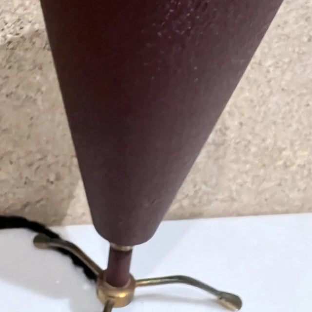 Metal 1950s Petite Stilnovo Attributed Italian Modern Design Tripod Desk Table Lamp For Sale - Image 7 of 12