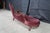 Wood 1970s Miniature Victorian Revival Red Velvet & Carved Mahogany Chaise Lounge Dog Bed For Sale - Image 7 of 13