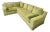Patricia Edwards for Partridge Bespoke Green Velvet Two Piece Sectional For Sale