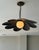 Handmade Black Antique Brass Finish Pendant Light, Floral Metal Ceiling Light, Milk Glass Globe, Vintage Home Decor For Sale - Image 10 of 13