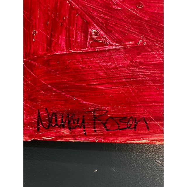 2000 - 2009 Original Painting Mixed Media Figurative #6 Gesture on Paper by Nancy Rosen For Sale - Image 5 of 6